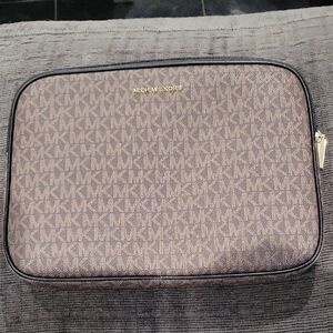 Michael Kors Brown Logo Laptop Bag